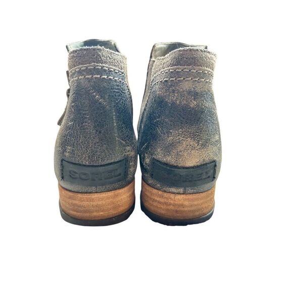 Sorel Womens Major Low Suede Side Zip Flat Ankle Boots Booties Sz 8.5 Olive - Picture 3 of 8